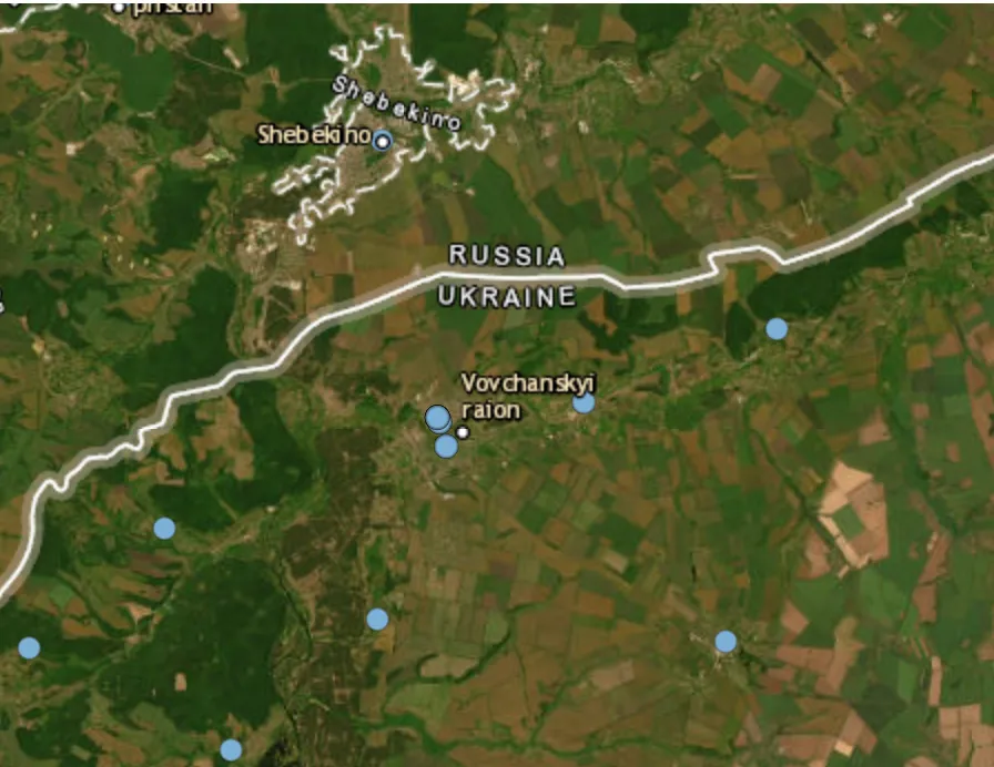 Russian shelling hits Vovchansk