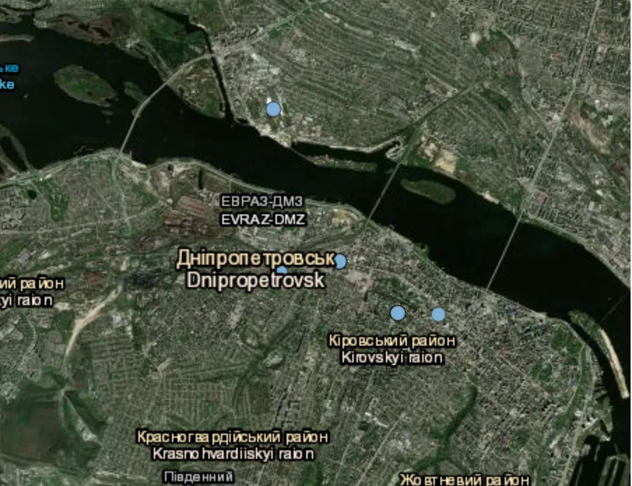 Missile downed in Dnipro