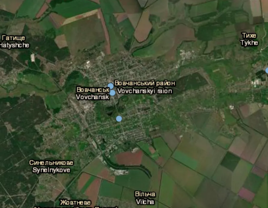 Shelling targets Vovchansk