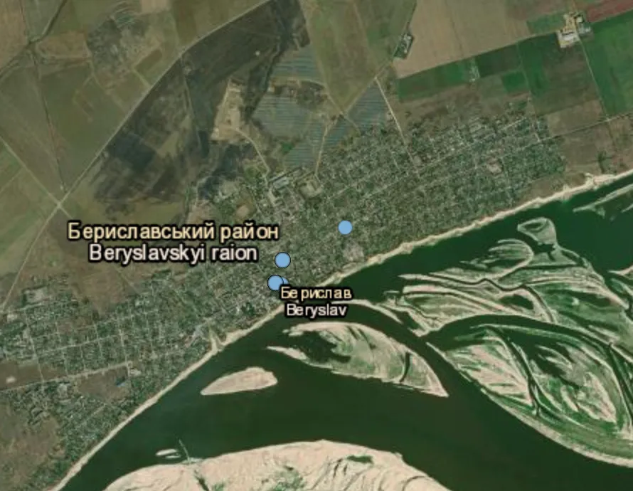 Russian drone drops explosives on Beryslav