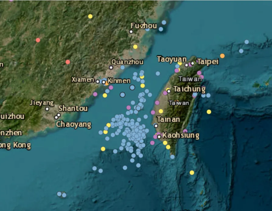 16 Chinese military aircraft and eight naval ships tracked around Taiwan
