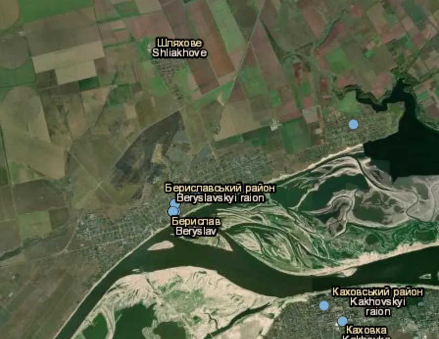 Beryslav hit by a Russian airstrike