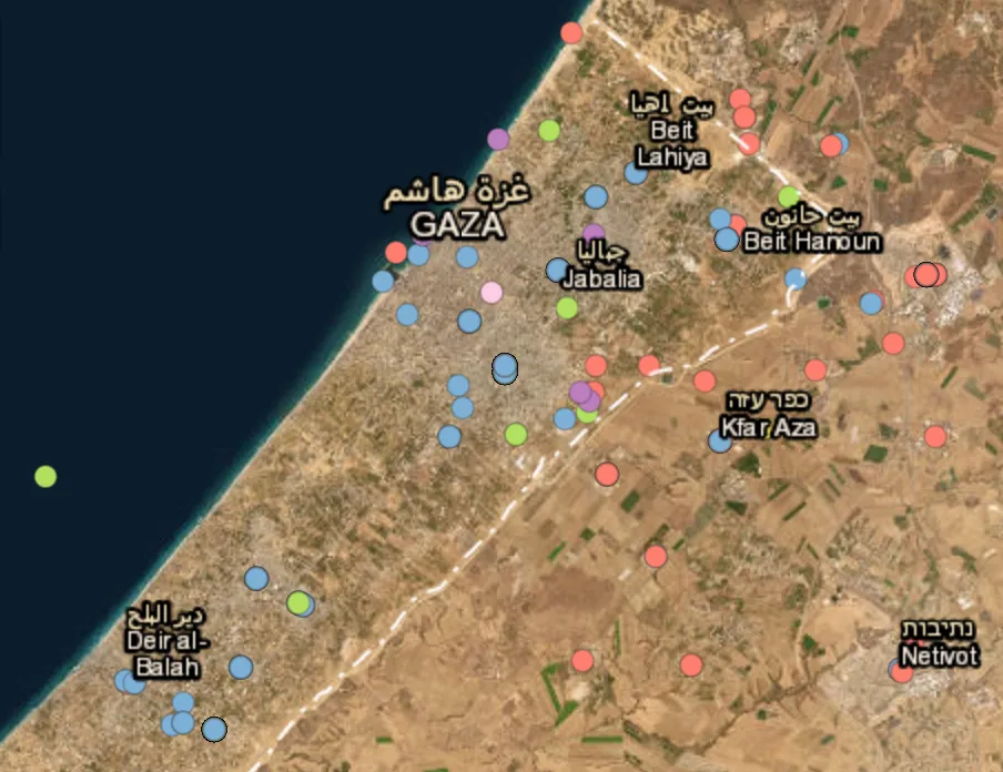 Israeli airstrikes hit the southern Gaza Strip