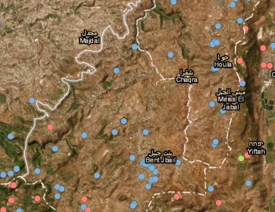 IDF shelling launch sites in Lebanon