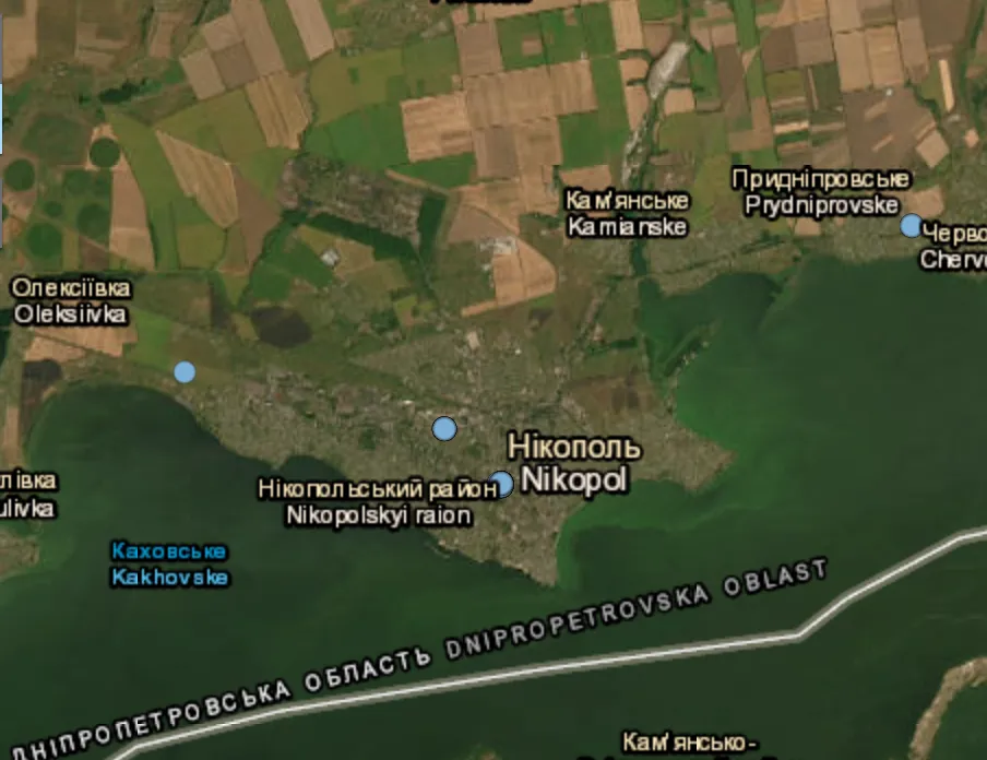Heavy artillery attacks Nikopol