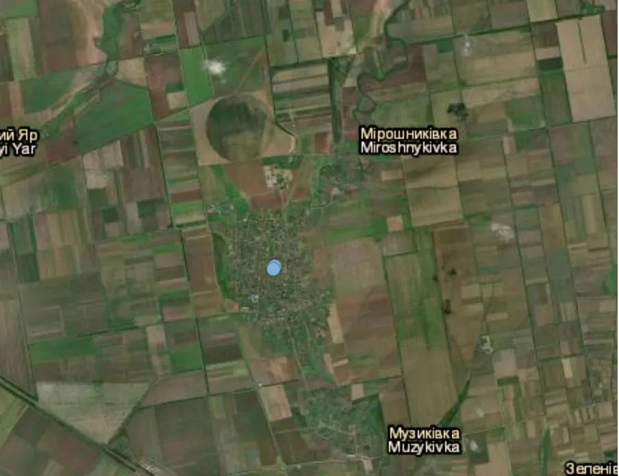 Civilian wounded by a landmine in Muzykivka